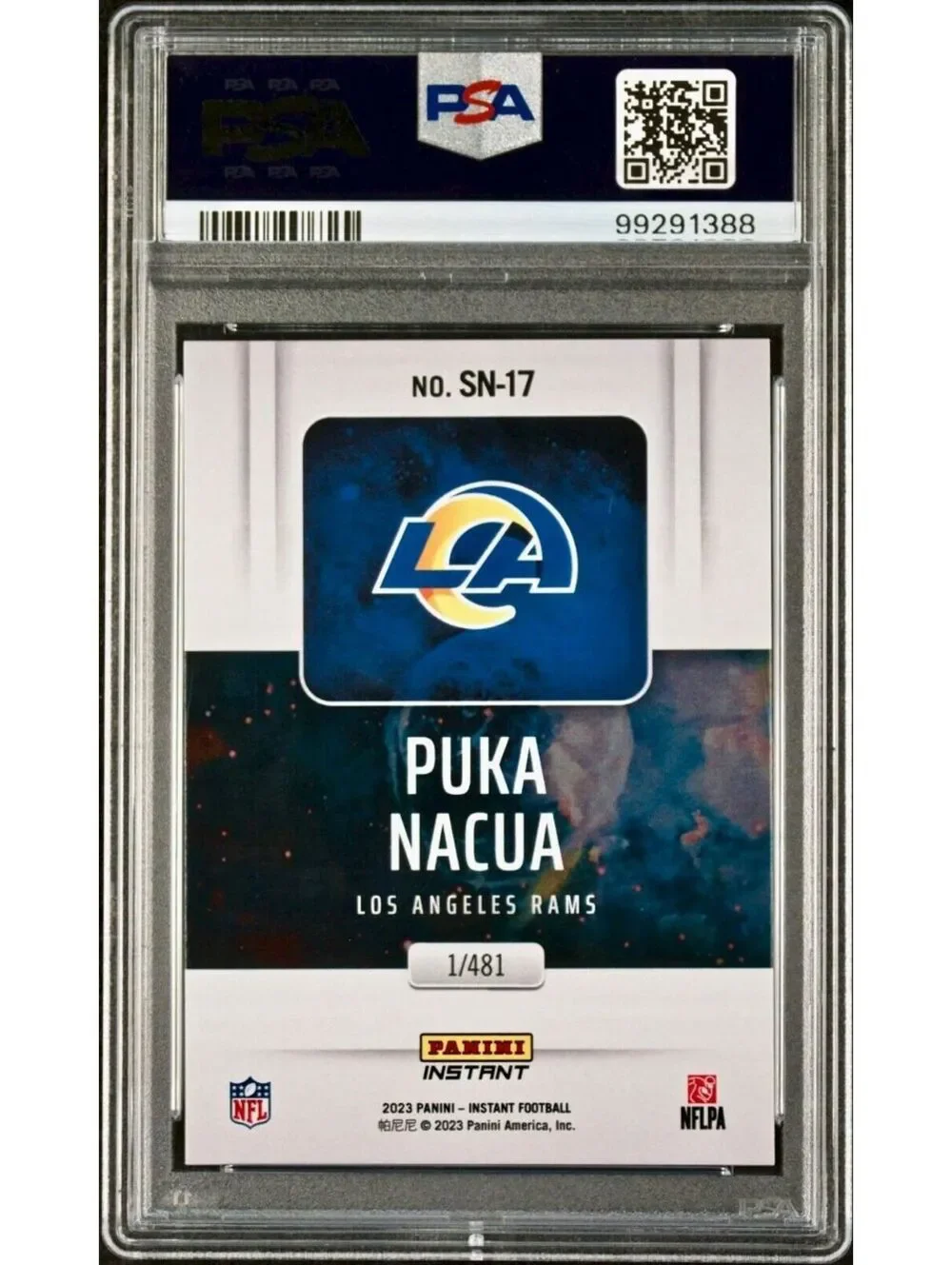Puka Nacua 2023 Panini Supernova NFL #SN-17 Football Card PSA 10 Gem Mint